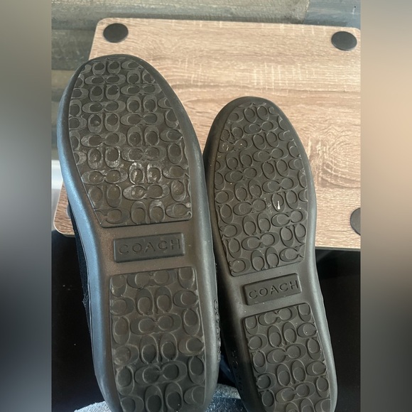 Coach Meyer Signature Logo Black Suede Buckle Detail Flat Winter Snow Boots 7.5 - Picture 13 of 16